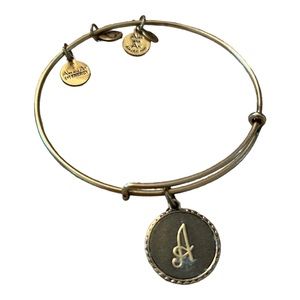 Alex and Ani Gold Initial Bangle “A”